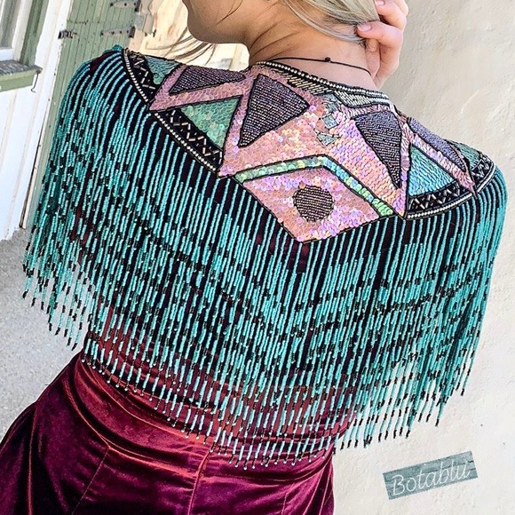 Sharmark Las Vegas Accessories - SHARMARK LAS VEGAS Vintage Beaded Shawl Belt Wrap